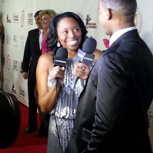 People Store Actor Anisa Nyell Johnson red carpet interview at the 2015 Georgia Entertainment Gala