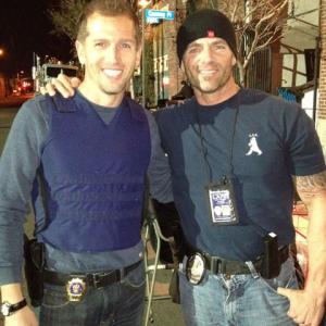 CSI:NY My brother is an LAPD Det. and came by set while I was in my NYPD wardrobe :) He has real bullets, I don't :)