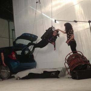 Scuba rig by Stunt Coordinator Tim Mikulecky and Stunt Rigger Kyle Weishaar for Nissan