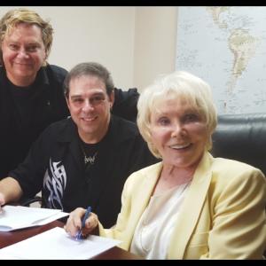 A BearManorMedia Book Contract signing for Joan Benedict Steiger & David Minasian with Pierre Patrick at our Jerry Pace Agency.