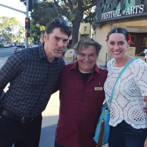 Pierre Patrick with Criminal Minds Stars Thomas Gibson and Paget Brewster.