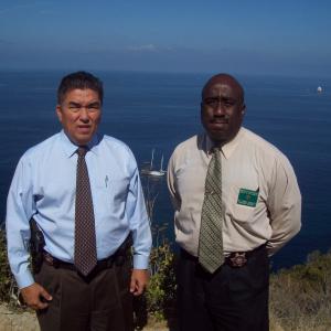 Jim and I working a case on Catalina Island