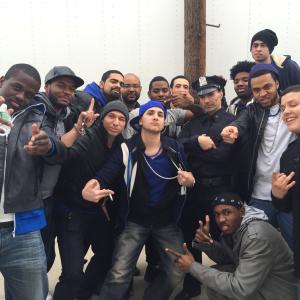 Me and the 8 Duce Tres gang on set of Blu Bloods