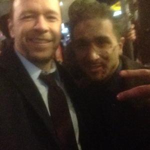 Me and Donnie wahlberg on set of blue bloods season 4 masque explosion all bloodied up 1
