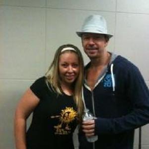 Backstage at NKOTB concert ACC , tanned with our medium glow right after concert !