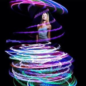 LED hula hooping vortex move 