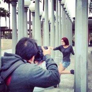 Behind the scenes of shoot with photographer Tommy Nguyen