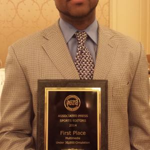 Duane Rankin received a 2014 APSE firstplace award for multimedia journalism