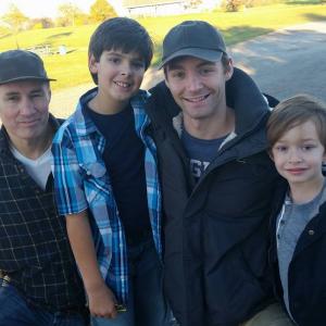 On set - The Things We've Seen. Randy Ryan, Tylor Schorsch, Tre Manchester and Griffin Morgan