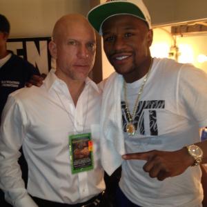 Jim Weber with undisputed boxing champion Floyd Mayweather