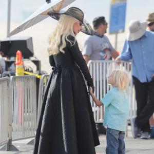 Filming AHS:Hotel Lady Gaga and Lennon Henry