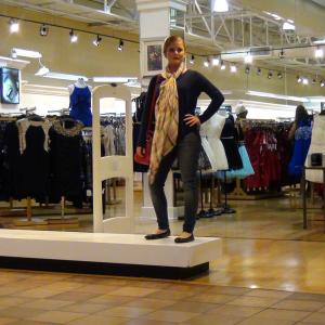 Modeling for Old Navy during Bay Area Fashion Week.