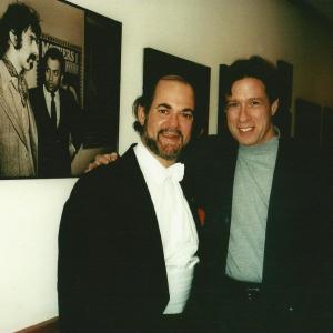 With Danny Rothmuller, Associate Principal Cellist of the Los Angeles Philharmonic Orchestra, at Otto Rothschild's Bar and Grill. It was taken after the 'LA Phil' performance on December 20, 1997.