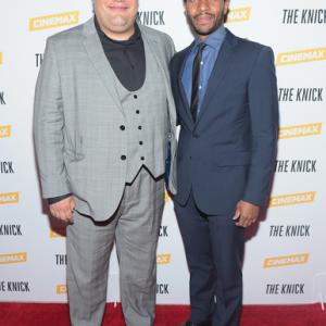 David Fierro and Andre Holland at the NY premiere of The Knick