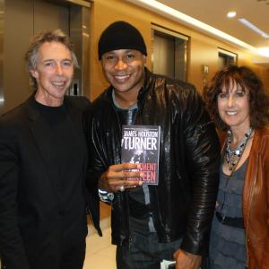 James Houston Turner and his wife Wendy Turner with LL Cool J at the end of Jamess Department Thirteen book tour Los Angeles