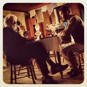 Donald Sutherland/Greg Ellis on set : Forsaken