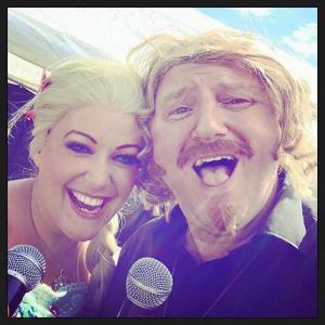 Victoria presenting with Keith Lemon Clone at a show in the summer of 2015