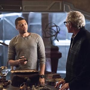 Still of Victor Garber and Franz Drameh in Legends of Tomorrow 2016
