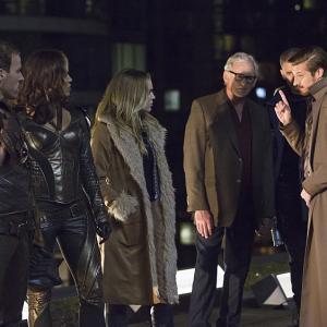 Still of Victor Garber Dominic Purcell Falk Hentschel Caity Lotz Arthur Darvill and Ciara Rene in Legends of Tomorrow 2016