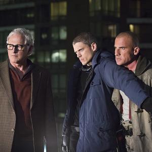 Still of Victor Garber Wentworth Miller and Dominic Purcell in Legends of Tomorrow 2016