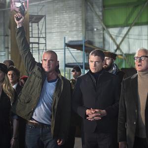 Still of Victor Garber, Wentworth Miller, Dominic Purcell and Caity Lotz in Legends of Tomorrow (2016)