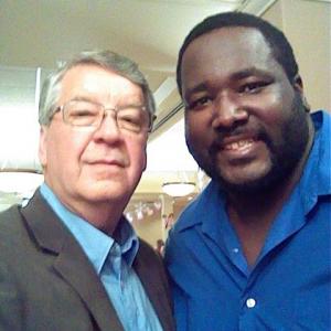 On the set of An American in Texas with Quinton Aaron