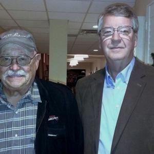 On the set of An American in Texas with Barry Corbin.