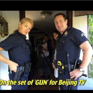 On set of Gun for Beijing TV
