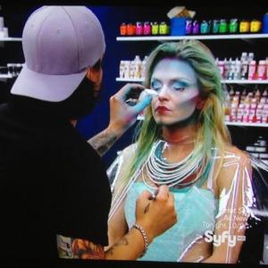 Still from SyFy Channels Face Off with SPFX makeup artist and contestant Eric Zapatta Season 4 Episode 4