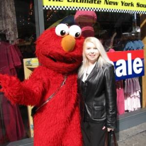 Hanging out with Elmo