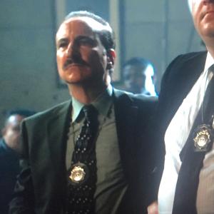 On set of Gotham Detective in precinct