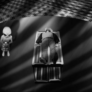 Alien wearing a kilt checking Clem Junebug From Clem JunebugGhost Detective