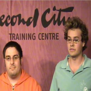 BRANDON LUDWIG DAVE ROBERTS at the Second City training centre original John Candy stage