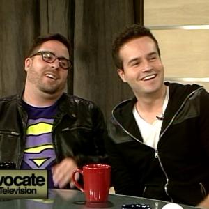 BRANDON LUDWIG right & co-star Dave Roberts left celebrity guests Advocate Television