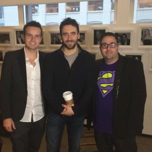 Brandon Ludwig Allan Hawco  Dave Roberts  TIFF Bell Lightbox green room for the Canadian International Television Festival Republic of Doyle  Canadian Star
