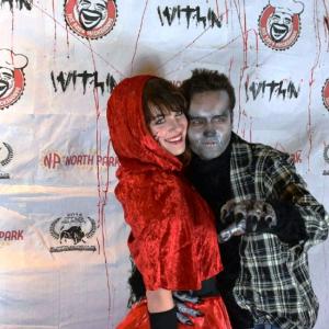 Brandon Ludwig & Cym Diesel in costume for 'Within' Red Carpet Halloween Buffalo World Premiere