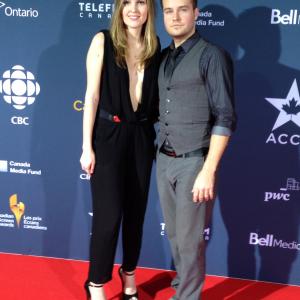 L to R Hayley Lizon, BRANDON LUDWIG @ the 2014 Canadian Screen Awards Gala