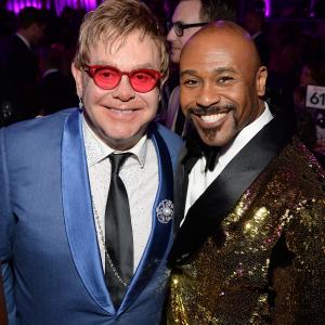 With Sir Elton John at his annual Elton John Aids Foundation Oscar Party