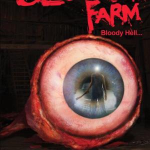 Ron Scott as Edgar in the eyeball in a Slaughter Farm movie poster