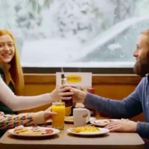 This is a screen-cap from Chloe's commercial for Denny's.