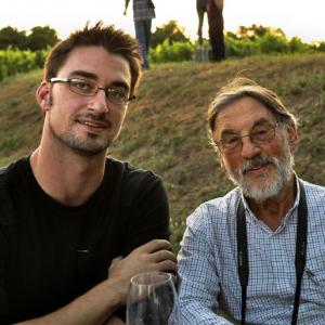 John MacDonald and mentor Vilmos Zsigmond at the Budapest Cinematography Masterclass