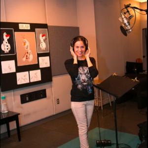 Diana Lado does voiceovers for Disney's FROZEN at Disney Animation Studios CA