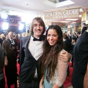 Logan Yuzna and Diana Lado attends the Golden Globe awards 2013 in Beverly Hills, CA