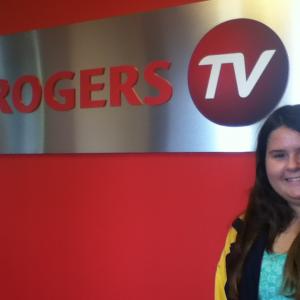 Brooke Gamble on set of Rogers Tv 2012