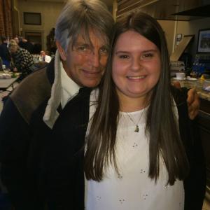 Brooke with Eric Roberts on set of 