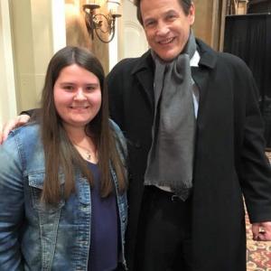 Brooke on set of the Red Maple Leaf with Michael Pare