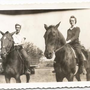 Jean Downing and Betty Jane Pike in 1940s