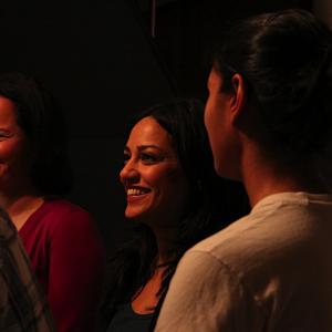 On the set of Troublemaker LR Mariel Flores Pranidhi Varshney director Geeta Malik