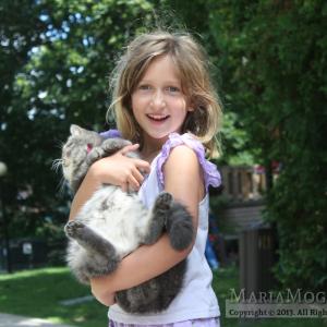 Maria Moga and her favourite cat