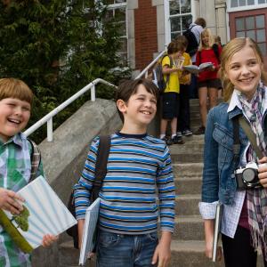 Still of Chlo Grace Moretz Zachary Gordon and Robert Capron in Diary of a Wimpy Kid 2010